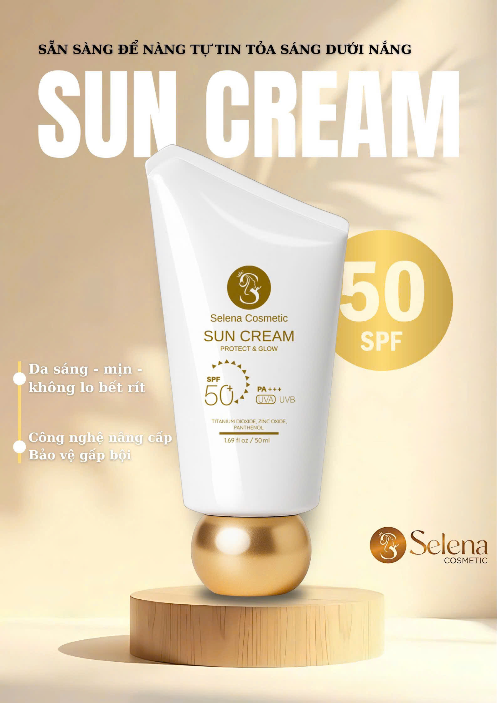 Kem chống nắng Sun Cream (50+ SPF, PA +++, 50ml)